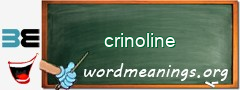 WordMeaning blackboard for crinoline